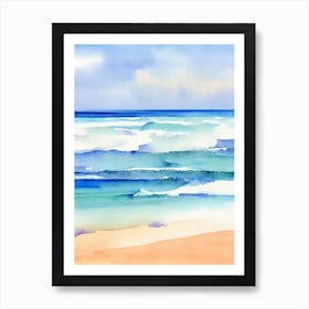 Greenmount Beach 2, Australia Watercolour Art Print