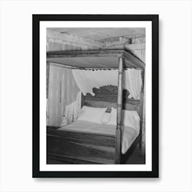 Four Poster Bed With Canopy And Mosquito Bar In Home Near Lutcher, Louisiana By Russell Lee Art Print