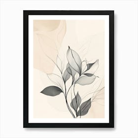 Abstract Black And White Painting Art Print