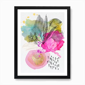 Bohemian colorful watercolor Painting Art Print