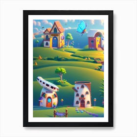 Fairy Village 1 Art Print