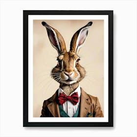 Gentleman Rabbit: The Essence of Elegance in the Animal Kingdom Art Print