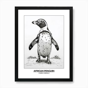 Penguin Staring Curiously Poster 2 Art Print