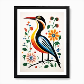 Scandinavian Bird Illustration Cormorant 3 Art Print