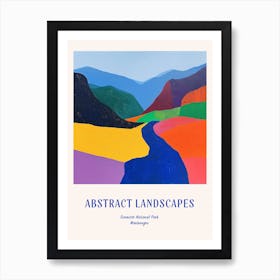 Colourful Abstract Durmitor National Park Montenegro 2 Poster Blue Art Print