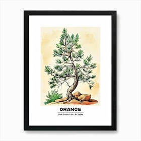 Orange Tree Storybook Illustration 1 Poster Art Print