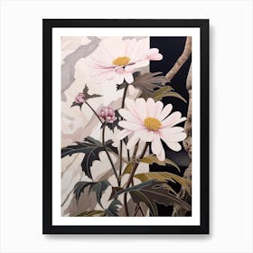 Flower Illustration Oxeye Daisy 1 Art Print