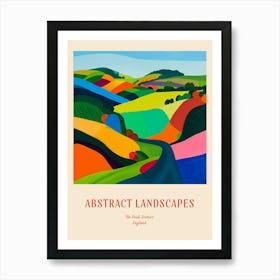 Colourful Abstract The Peak District England 1 Poster Art Print