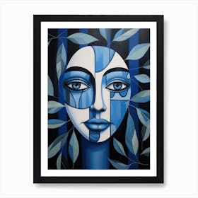 Blue Face Art Print