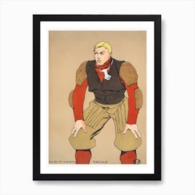 American Football Player (1907), Edward Penfield Art Print