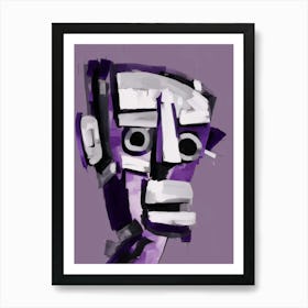 Abstract Portrait Of A Man Style Abstract 1 Art Print