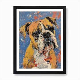 Bulldog Acrylic Painting 5 Art Print