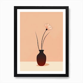 Flower In A Vase Line Art 3 Art Print