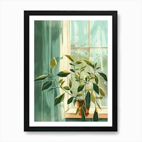 Plant In The Window Art Print