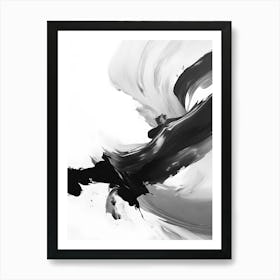 Black And White Abstract Painting 14 Art Print
