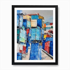 Port Of Iloilo Philippines Abstract Block 1 harbour Art Print