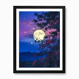 Full Moon In The Sky Art Print