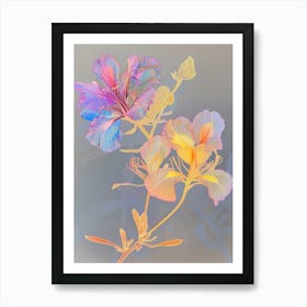 Iridescent Flower Peacock Flower 1 Art Print