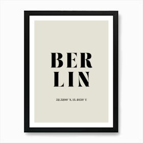 Neutral Berlin Travel Art Print