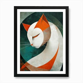 Abstract Cat 2 Art Print