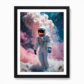 Astronaut In Space Print    Art Print