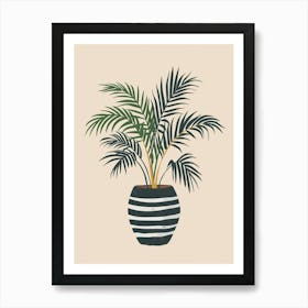 Zebra Plant Minimalist Illustration 7 Art Print