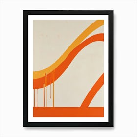 Orange And White Art Print