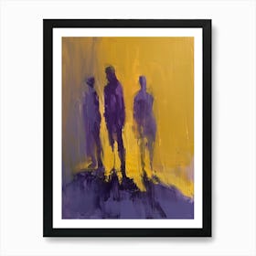 Three People Walking Art Print