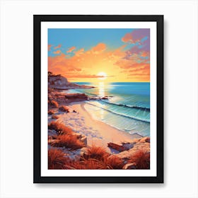 A Vibrant Painting Of Dunsborough Beach Australia 3 Art Print