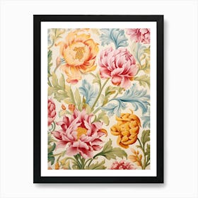 Floral Wallpaper 266 Art Print