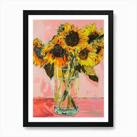 Sunflowers In A Vase 17 Art Print