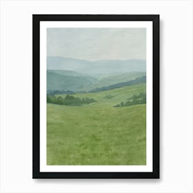 Landscape - Green Valley Art Print