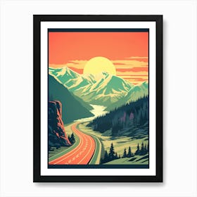 Snoqualmie Pass Retro Pop Art 29 Art Print