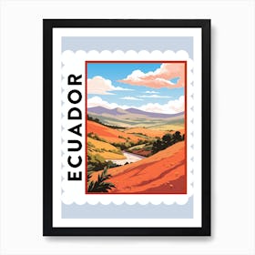 Ecuador Travel Stamp Poster Art Print