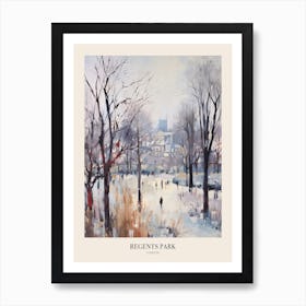 Winter City Park Poster Regents Park London 3 Art Print