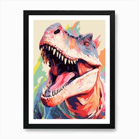 Colourful Dinosaur Carnotaurus 2 Art Print