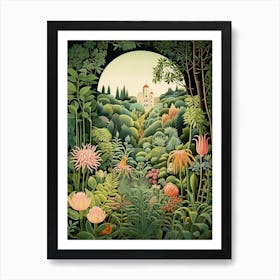 Giardino Botanico Alpino Di Pietra Corva Italy Henri Rousseau Style 2  Art Print