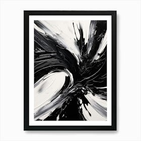 Energy Abstract Black And White 4 Art Print