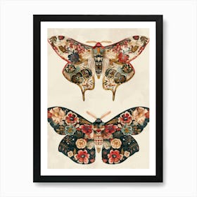 Butterfly Elegance William Morris Style 10 Art Print