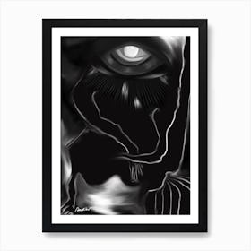 Black Figure With An Hope Eye Going To Heaven while making love Art Print