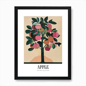 Apple Tree Colourful Illustration 2 Poster Art Print