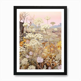 Queen Annes Lace 4 Flower Painting Affiche