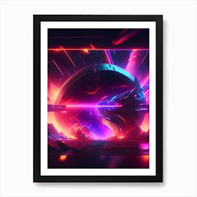 Big Bang Neon Nights Space Art Print