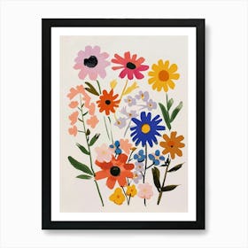 Painted Florals Asters 5 Art Print