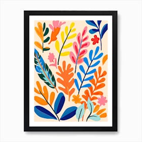 Blooms Of Brilliance; Matisse Inspired Flower Market Reverie Art Print