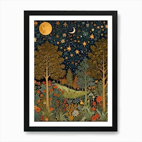 William Morris Night In The Woods 9 Art Print