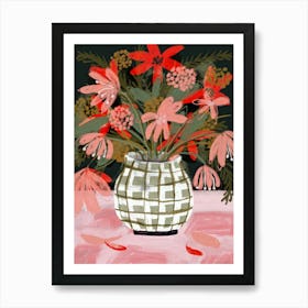 Plaid Vase Art Print