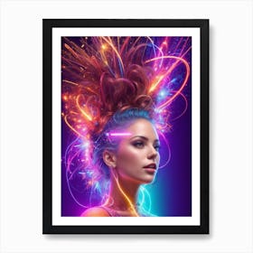 Absolute Reality V16 Electrical Sparking Gorgeous Colourfull W 0 Art Print