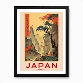 Iya Valley, Visit Japan Vintage Travel Art 4 Art Print