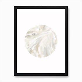 Modern Abstract Circle Neutral Art Print